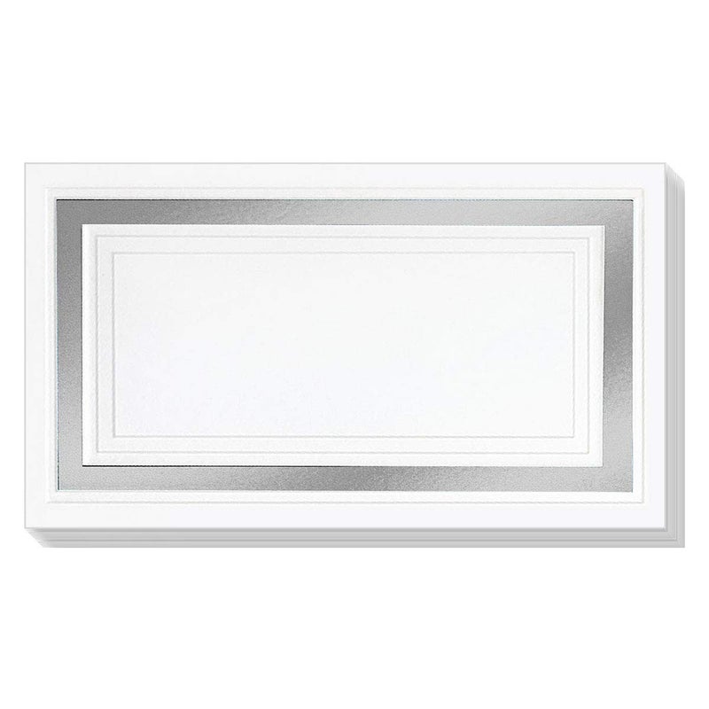 PaperDirect White 65lb Cover Stock Place Cards, Silver Foil Border, Micro-Perforated, 2" x 3 1/2", 200/box, Laser and Inkjet Compatible - Image 3